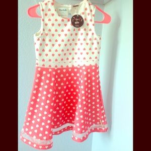 White & pink church dress
